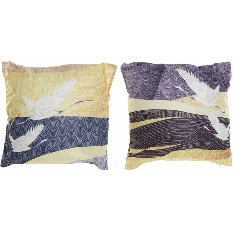

Cojín DKD Home Decor Amarillo Gris Poliéster (2 pcs) (45 x 10 x 45 cm)