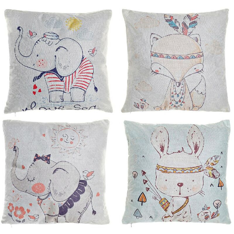 

Cojín DKD Home Decor Animales Poliéster (4 pcs) (45 x 45 x 45 cm)
