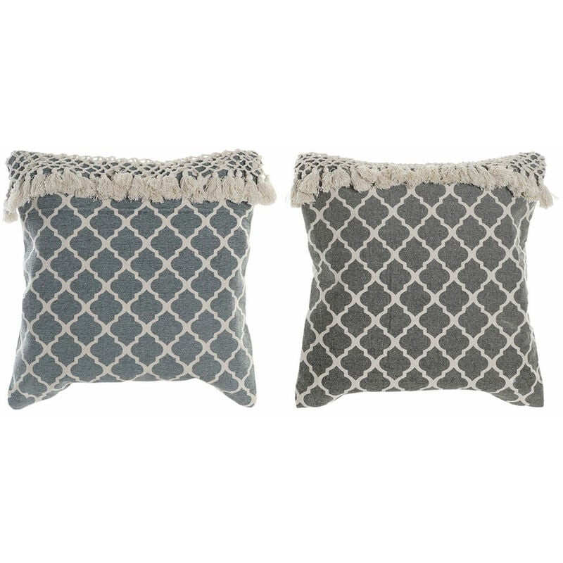 

Cojín DKD Home Decor Azul Beige Gris Algodón (2 pcs) (50 x 10 x 50 cm)