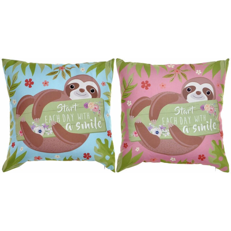 

Cojín DKD Home Decor Azul Rosa Poliéster (2 pcs) (40 x 40 x 40 cm)