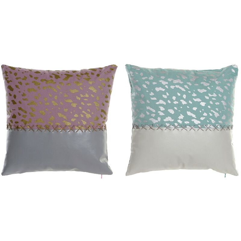 

Cojín DKD Home Decor Azul Rosa Poliéster (2 pcs) (45 x 10 x 45 cm)