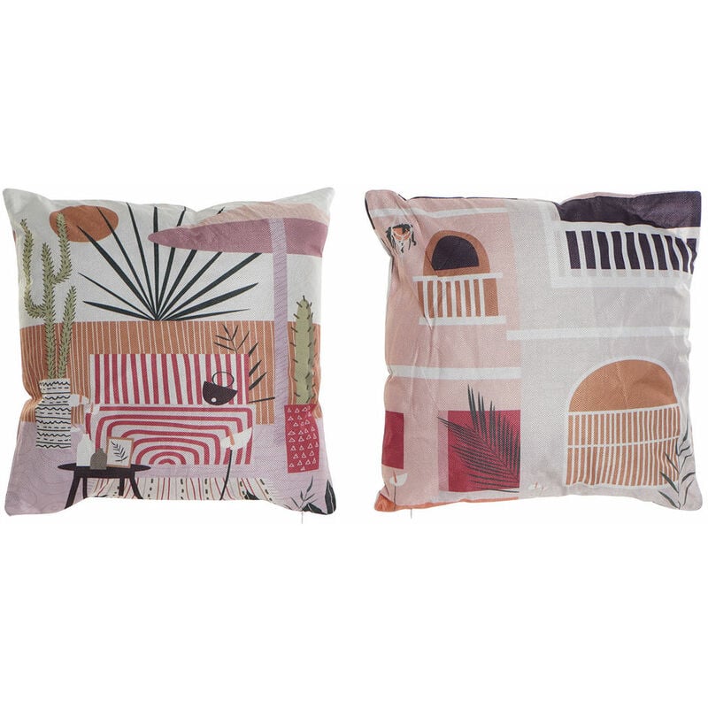 

Cojín DKD Home Decor Beige Gris Poliéster (2 pcs) (45 x 10 x 45 cm)