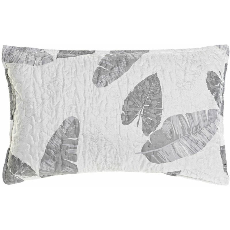 

Cojín DKD Home Decor Blanco Gris Poliéster Flor (60 x 10 x 40 cm)
