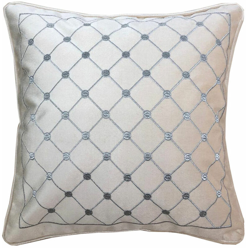 

Cojín DKD Home Decor Blanco Gris Poliéster Terciopelo Rombos (45 x 10 x 45 cm)