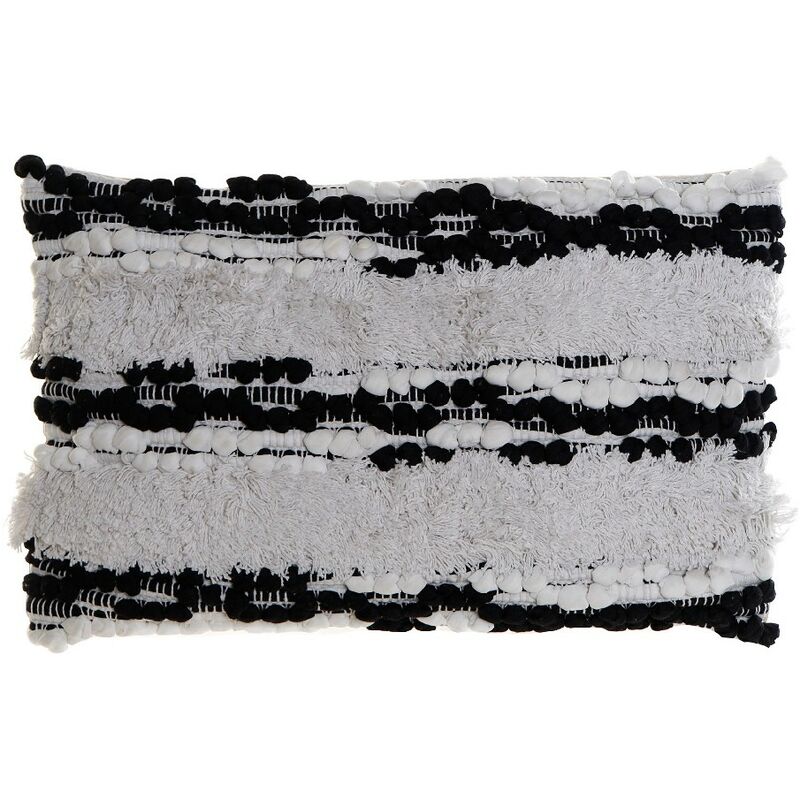 

Cojín DKD Home Decor Blanco Negro Algodón (60 x 60 x 40 cm)