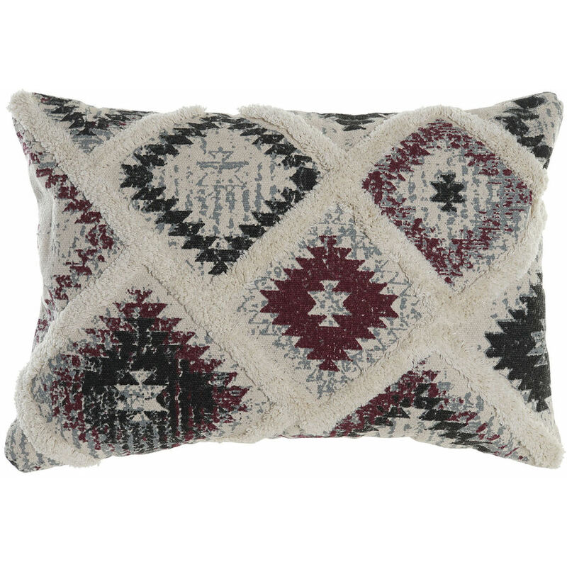 

Cojín DKD Home Decor Blanco Negro Rojo Algodón (60 x 10 x 40 cm)