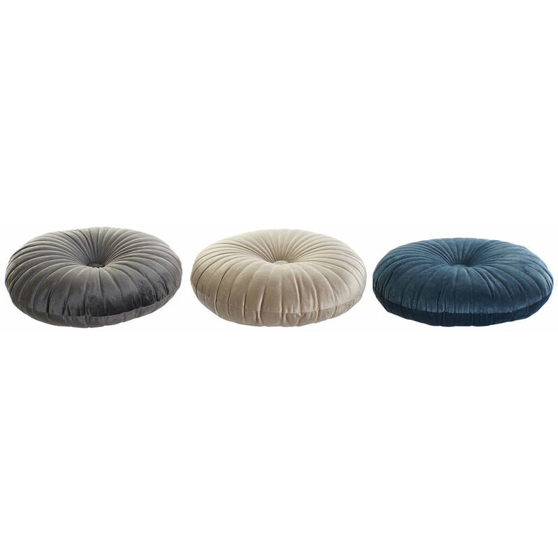 

Cojín DKD Home Decor De suelo Azul Beige Gris Poliéster Terciopelo (3 pcs) (40 x 40 x 10 cm)