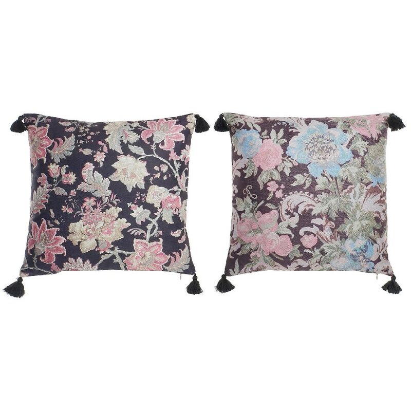 

Cojín DKD Home Decor Floral Multicolor Poliéster (2 pcs) (45 x 10 x 45 cm)