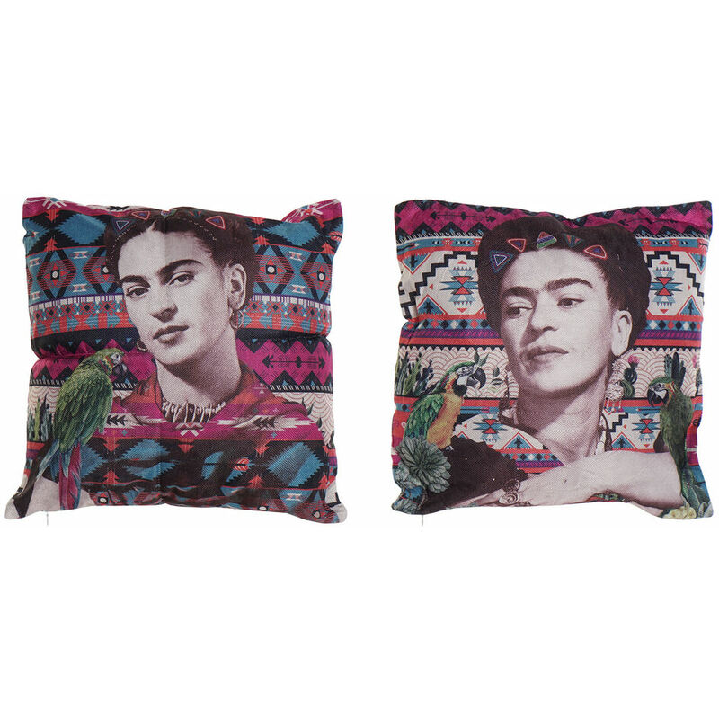 

Cojín DKD Home Decor Frida Kahlo Multicolor Poliéster (2 pcs) (45 x 10 x 45 cm)