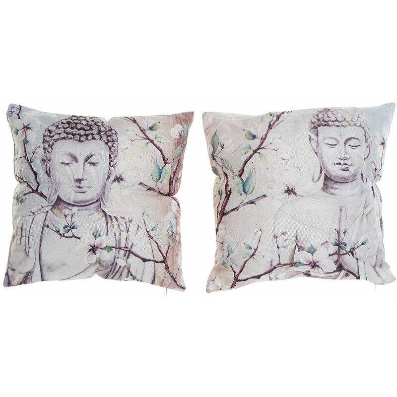 

Cojín DKD Home Decor Gris Poliéster Buda (2 pcs) (45 x 10 x 45 cm)