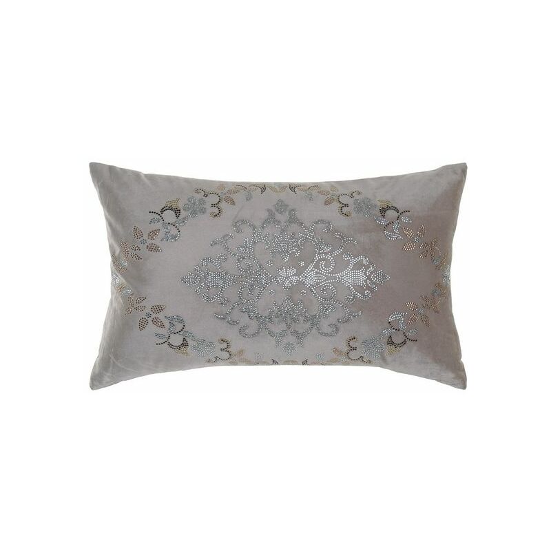 

Cojín DKD Home Decor Gris Terciopelo Poliéster Rosa (50 x 30 cm)