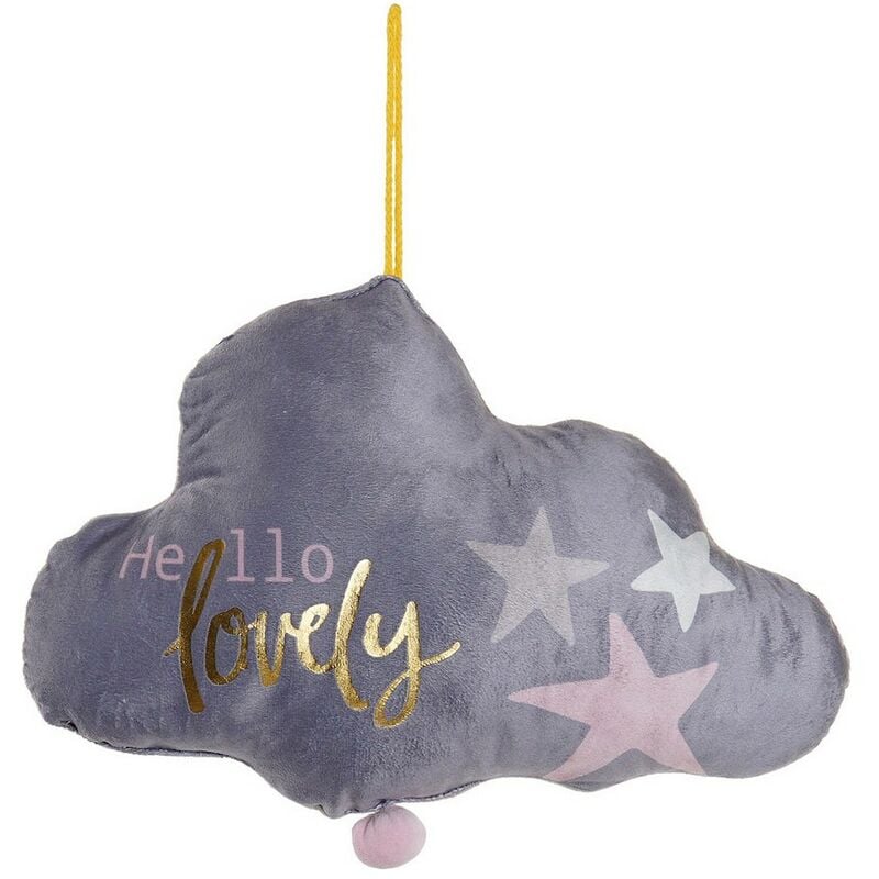 

Cojín DKD Home Decor Hello Lovely Gris Rosa Poliéster (38 x 1 x 27 cm)