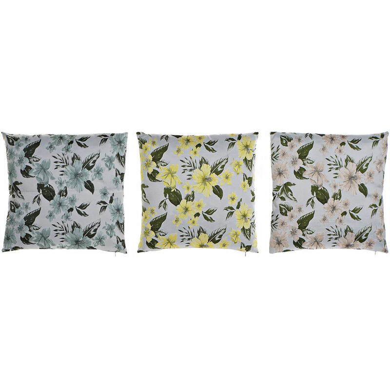 

Cojín DKD Home Decor Jacquard Poliéster Flores (45 x 10 x 45 cm) (3 pcs)