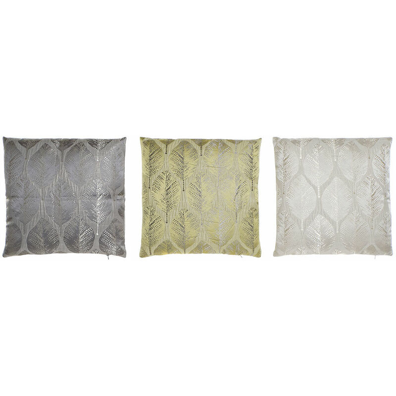 

Cojín DKD Home Decor Jacquard Poliéster Hojas (45 x 10 x 45 cm) (3 pcs)