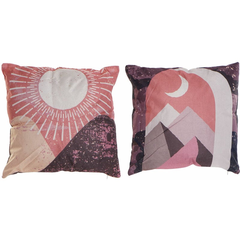 

Cojín DKD Home Decor Marrón Poliéster Montaña (2 pcs) (45 x 10 x 45 cm)