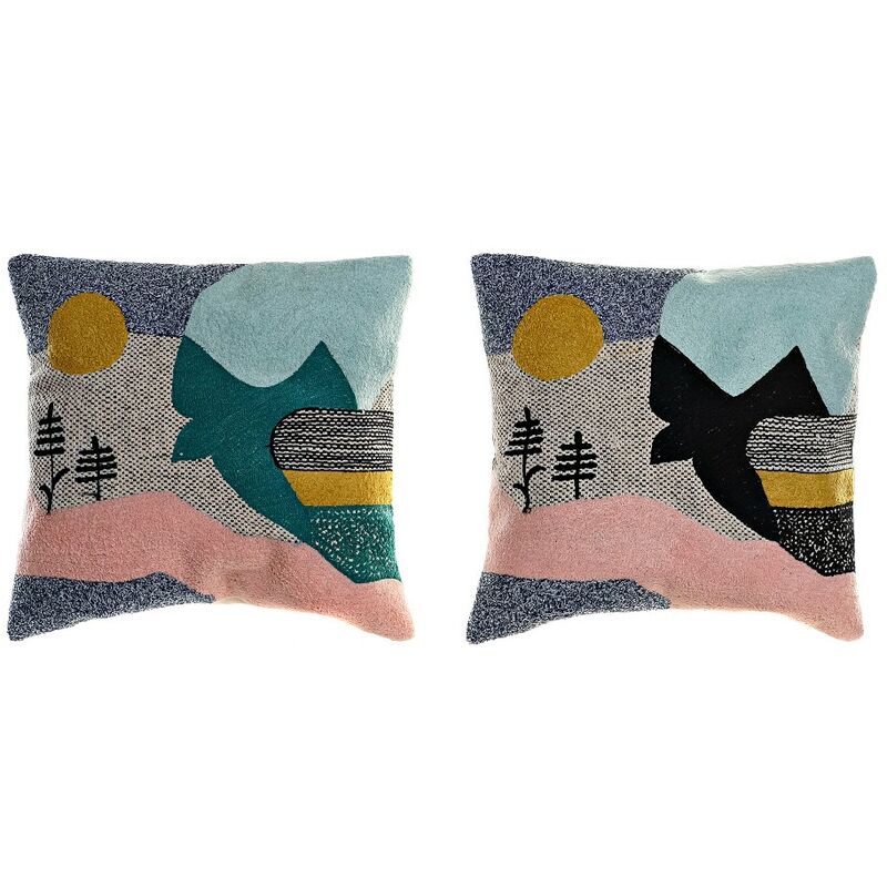 

Cojín DKD Home Decor Multicolor Algodón Pájaro (2 pcs) (45 x 10 x 45 cm)