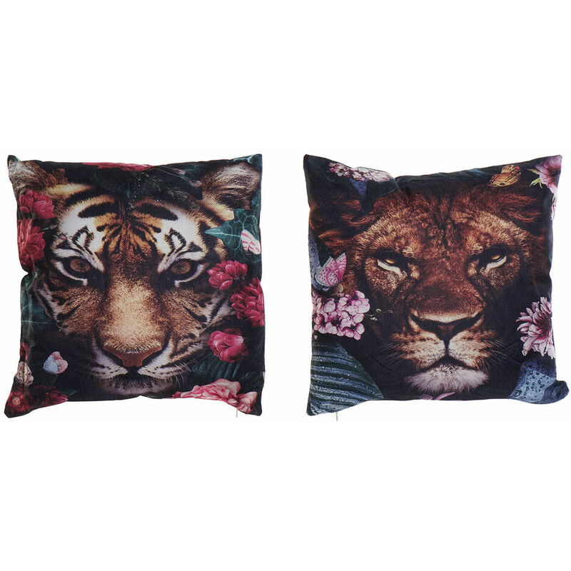 

Cojín DKD Home Decor Multicolor Poliéster (2 pcs) (45 x 10 x 45 cm)