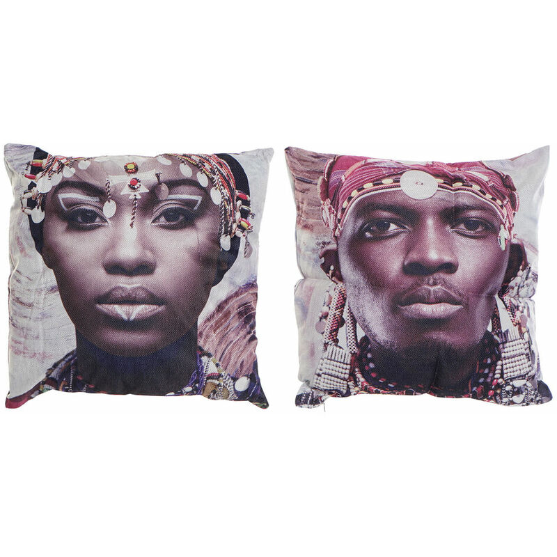 

Cojín DKD Home Decor Multicolor Poliéster Africano (2 pcs) (45 x 10 x 45 cm)