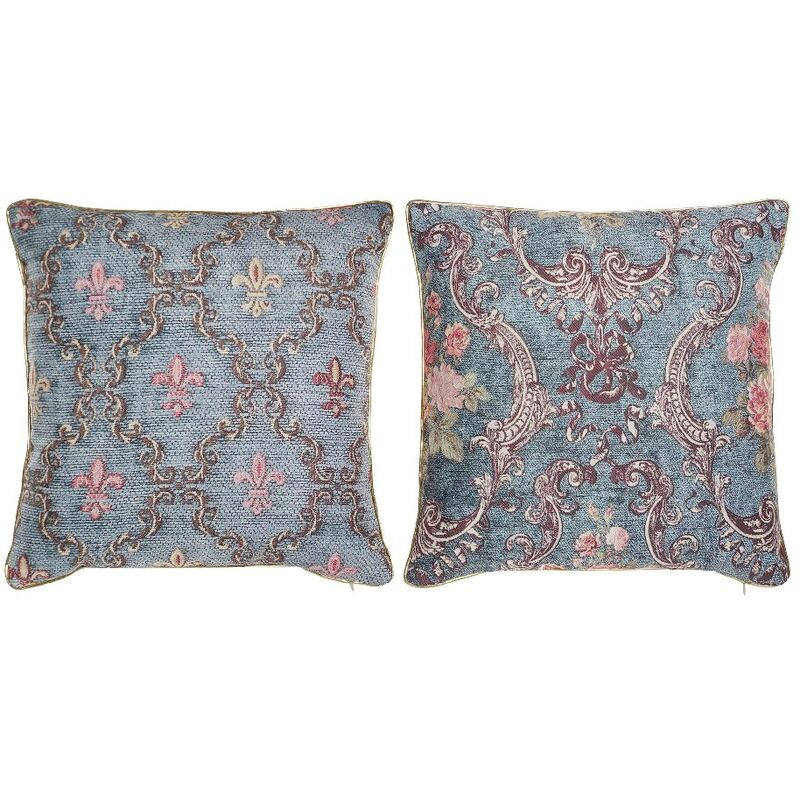 

Cojín DKD Home Decor Neoclásico Multicolor Poliéster (2 pcs) (45 x 10 x 45 cm)