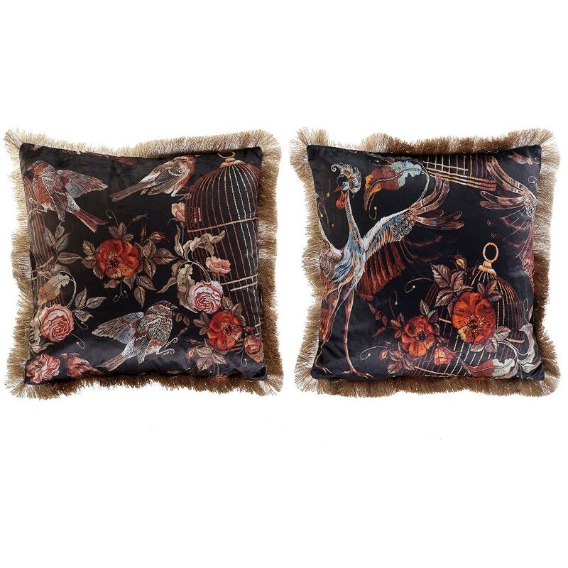 

Cojín DKD Home Decor Pájaros Multicolor Poliéster (2 pcs) (50 x 10 x 50 cm)