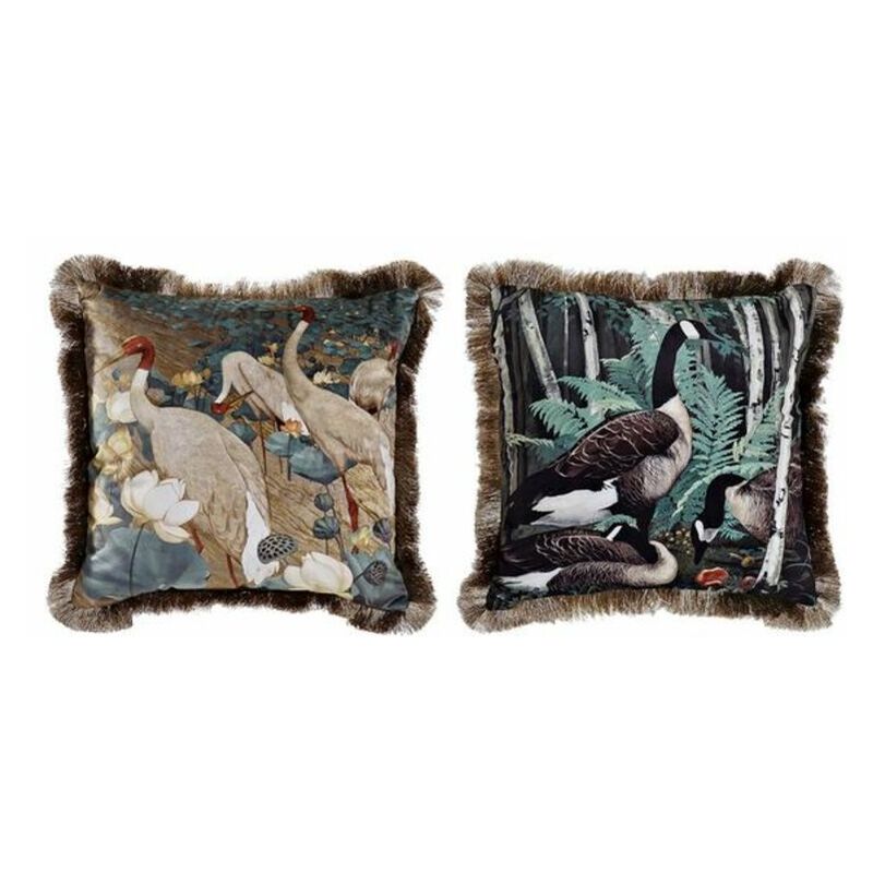 

Cojín DKD Home Decor Pájaros Poliéster (45 x 45 cm) (2 pcs)