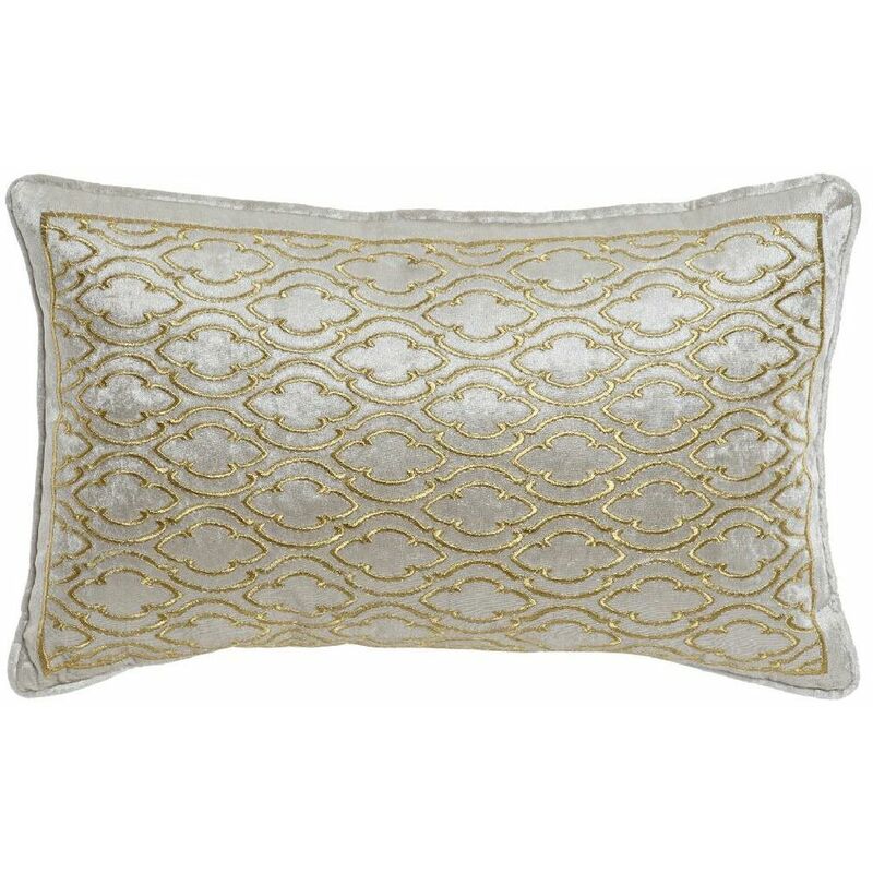 

Cojín DKD Home Decor Poliéster Terciopelo Dorado Marfil (50 x 10 x 30 cm)