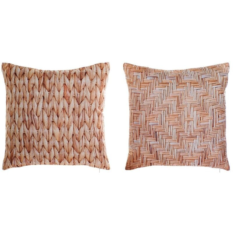 

Cojín DKD Home Decor Trenzado Poliéster (2 pcs) (45 x 11 x 45 cm)