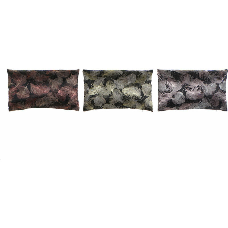 

Bh Design - Cojín DKD Home Decor Verde Morado Naranja Jacquard Poliéster Plumas (3 pcs) (50 x 10 x 30 cm)