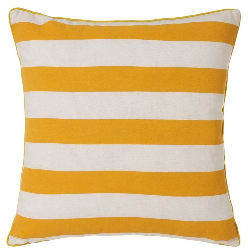 

Cojín doble cara de lunares amarillo de algodón y poliésterde 45x45 cm