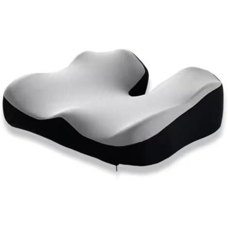 Cojín ergonomico Silla Oficina  Cojin Silla Ruedas antiescaras  Cojin Asiento de Coche Dolor Lumbar y hemorroides de Espuma Viscoelastico, Funda Lavable