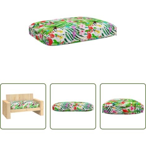 Cojín exterior -  Cojín Floral Multicolor 120 x 80 x 12 cm Tela Oxford