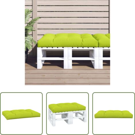 Cojín exterior -  Cojín para sofá de palets de tela verde claro 120x80x12 cm