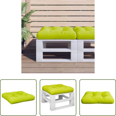 Cojín exterior -  Cojín para sofá de palets de tela verde claro 58x58x10 cm