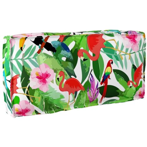 Cojín Floral Multicolor 80 x 40 x 12 cm Tela Oxford