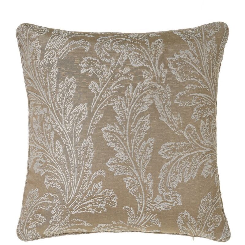 

Lolahome - Cojín hojas marrón de Jacquard de 45x45 cm