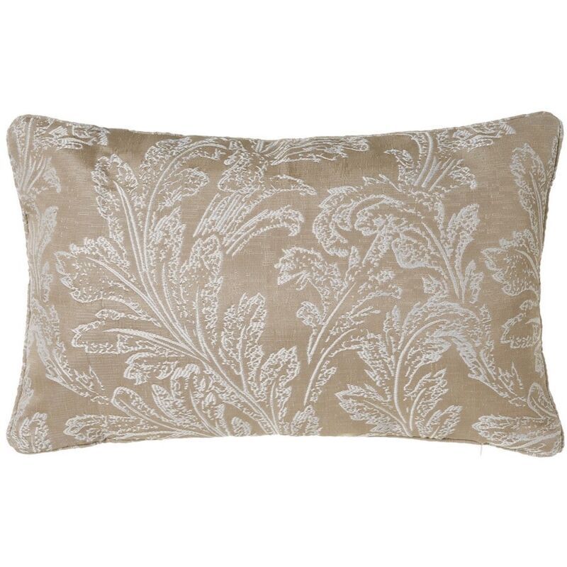 

Lolahome - Cojín hojas marrón de Jacquard de 50x33 cm
