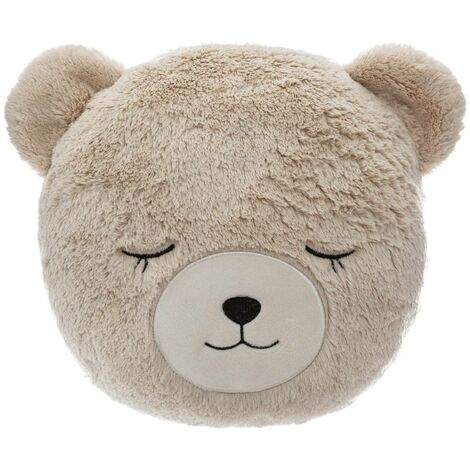 Cojín infantil Oso - piel sintética - D28 cm - Atmosphera créateur d'intérieur