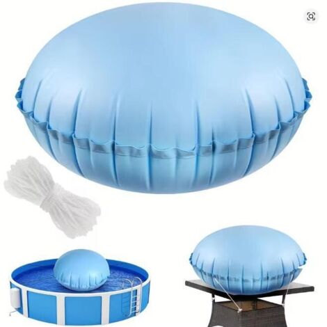 Cojín inflable para piscina de invierno, cojín para piscina de 120×120 cm, cojín inflable para preparar piscinas para el invierno, cojines flotantes para cubiertas de piscinas elevadas (regular)