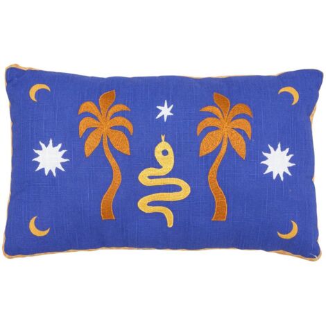 Cojín Libertad 30x50cm azul índigo - Atmosphera créateur d'intérieur