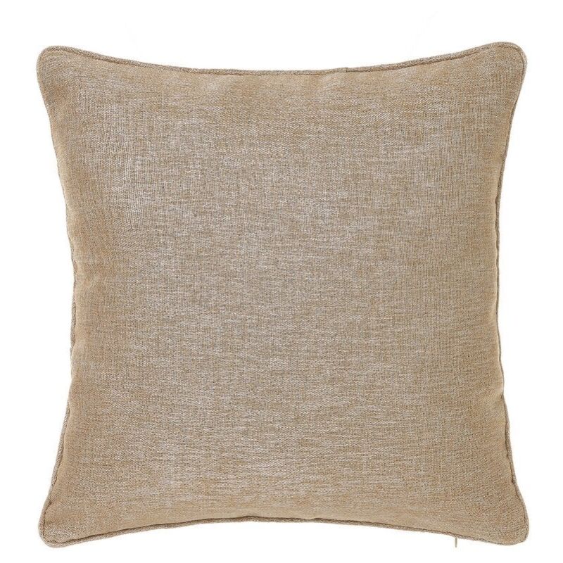 

Cojín liso con textura beige de poliéster de 45x45cm