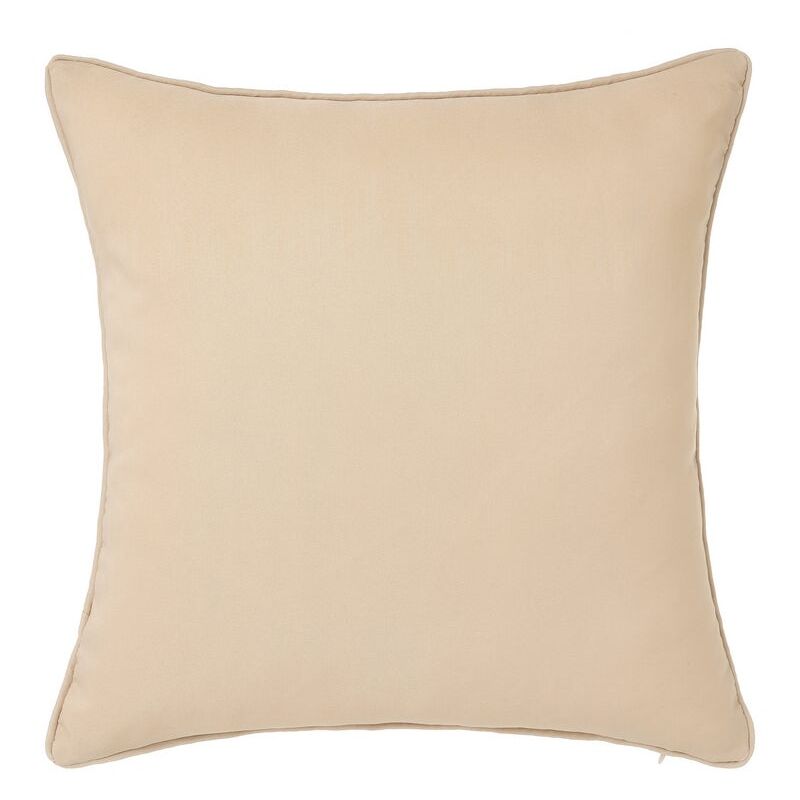 

Cojín liso desenfundable beige de poliéster de 45x45 cm