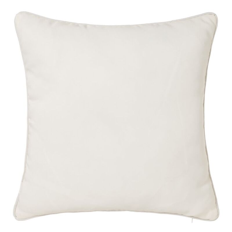 

Cojín liso desenfundable blanco de poliéster de 45x45 cm