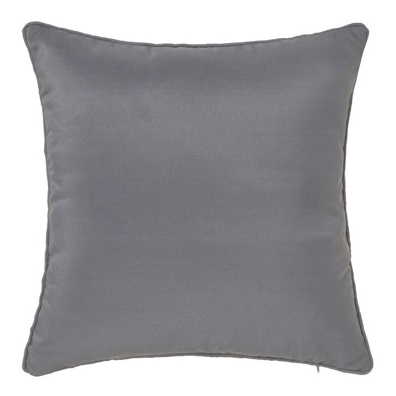 

Cojín liso desenfundable gris oscuro de poliéster de 45x45 cm