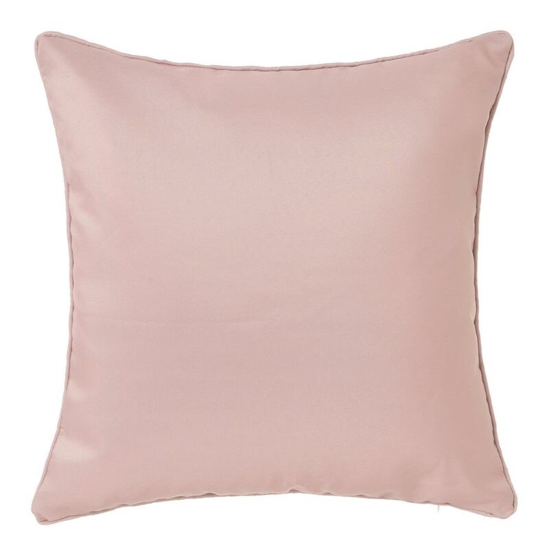 

Cojín liso desenfundable rosa de poliéster de 45x45 cm
