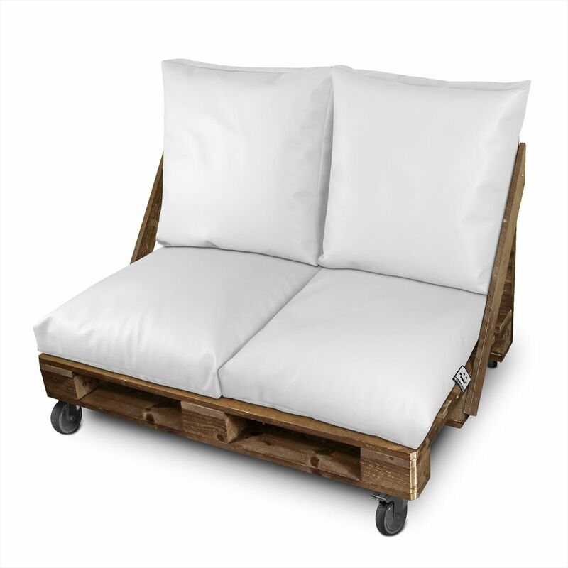 

Happers - Cojín Multiusos Suelo o Respaldo o Asiento para Palets Exterior Blanco 60x60 Blanco