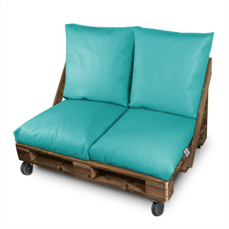 Cojín Multiusos Suelo o Respaldo o Asiento para Palets Exterior Turquesa Happers 60x60 (1 unidad) Turquesa