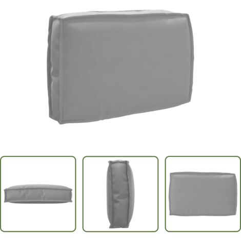 Cojín oxford -  Cojín Gris 60 x 40 x 12 cm Tela Oxford