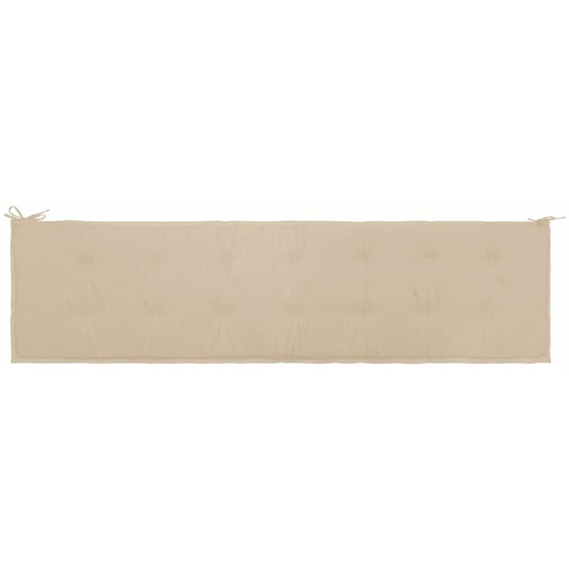 

Cojin para banco de jardin beige 200x50x4 cm