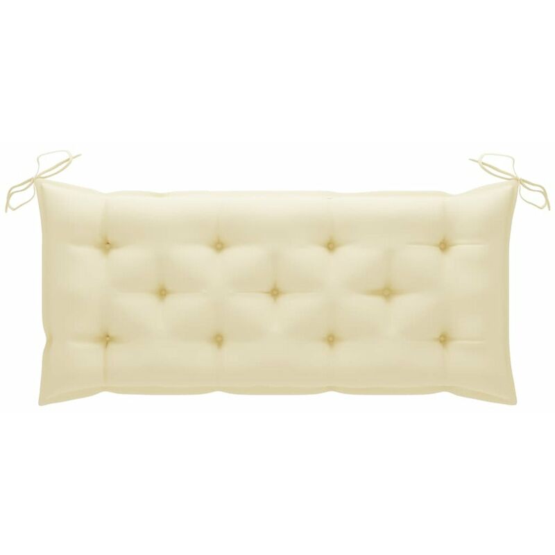 

Cojin para banco de jardin tela blanco crema 120x50x7 cm