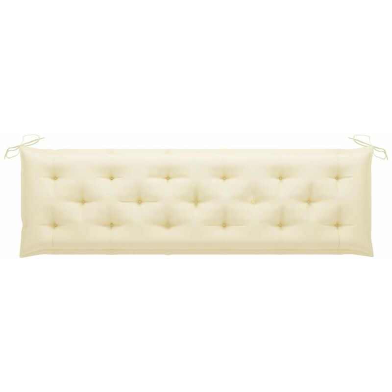 

Cojin para banco de jardin tela blanco crema 180x50x7 cm